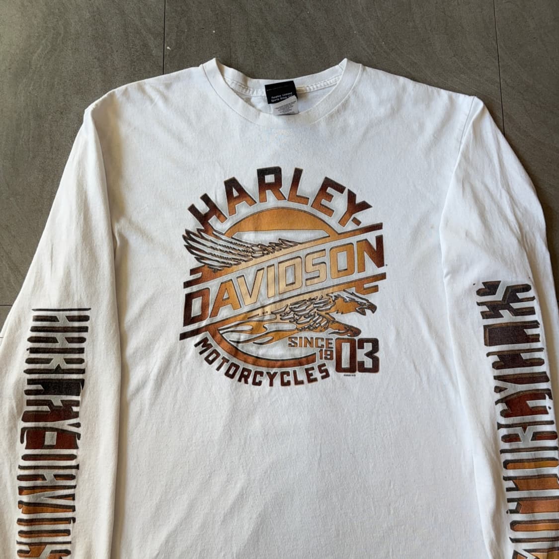 할리데이비슨 정품 화이트 긴팔 티셔츠 상품이미지3