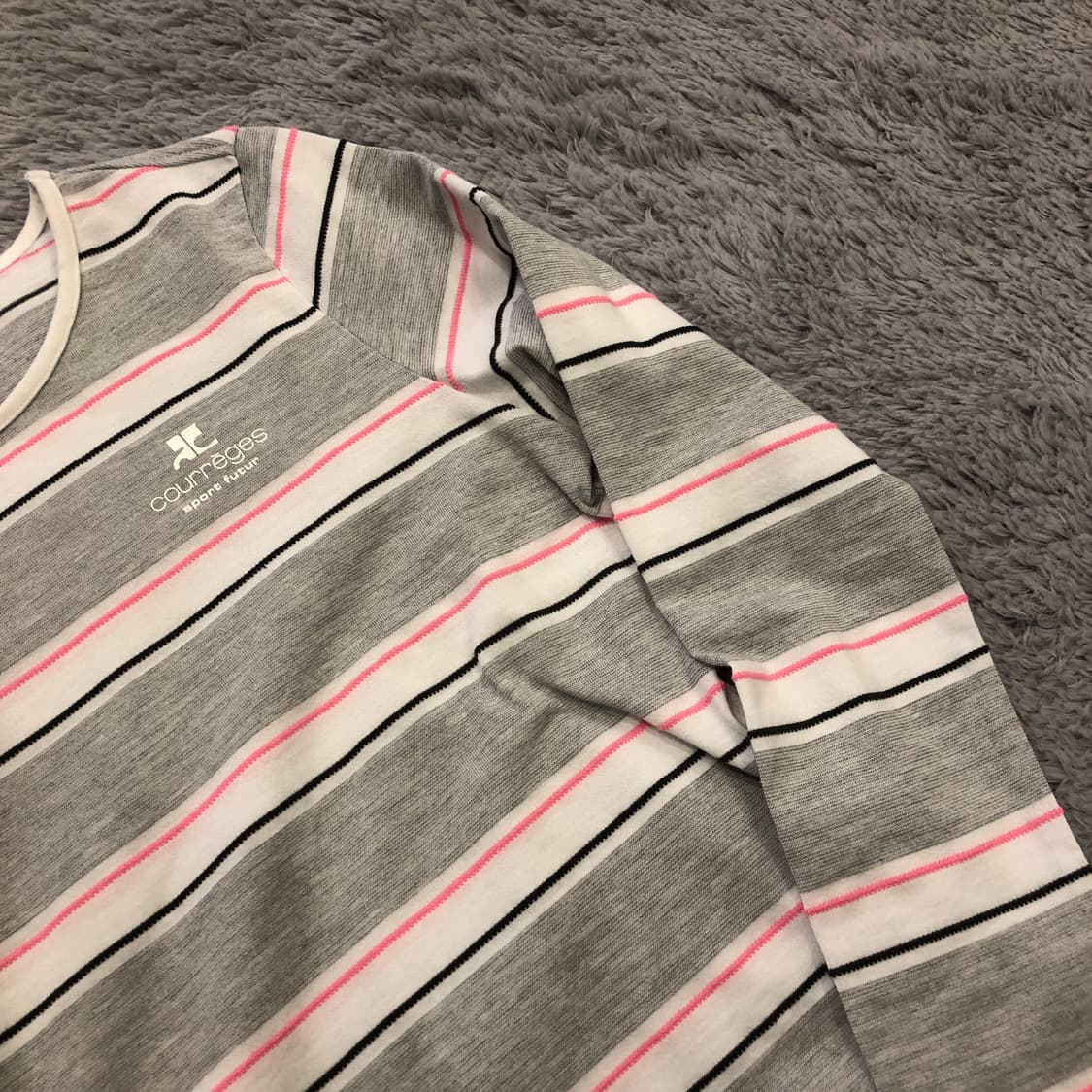 꾸레쥬 긴팔 티셔츠 38사이즈 (44-55) 상품이미지2