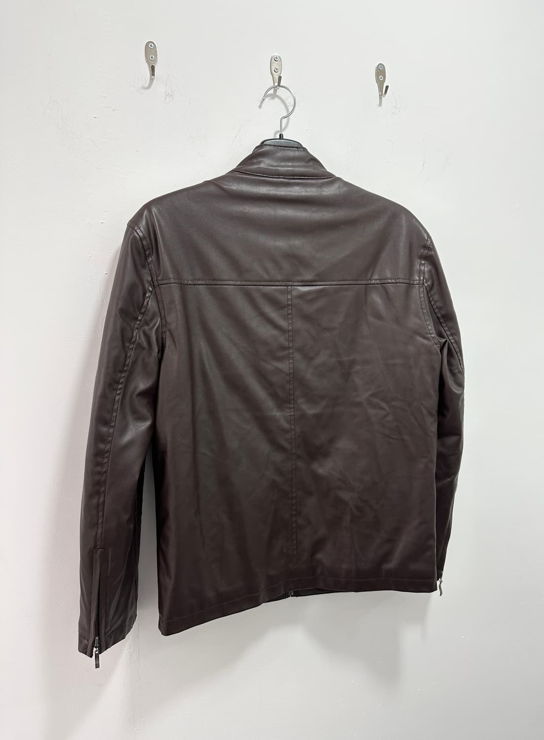 Poldon classic brown leather jacket 상품이미지5