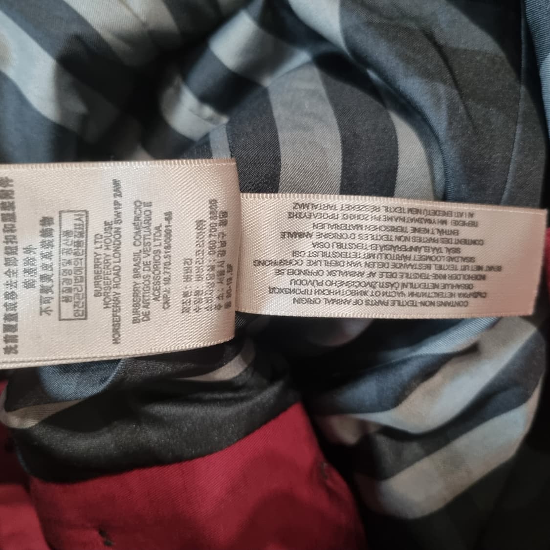 버버리 레드 트렌치 코트 UK8(55) 상품이미지7