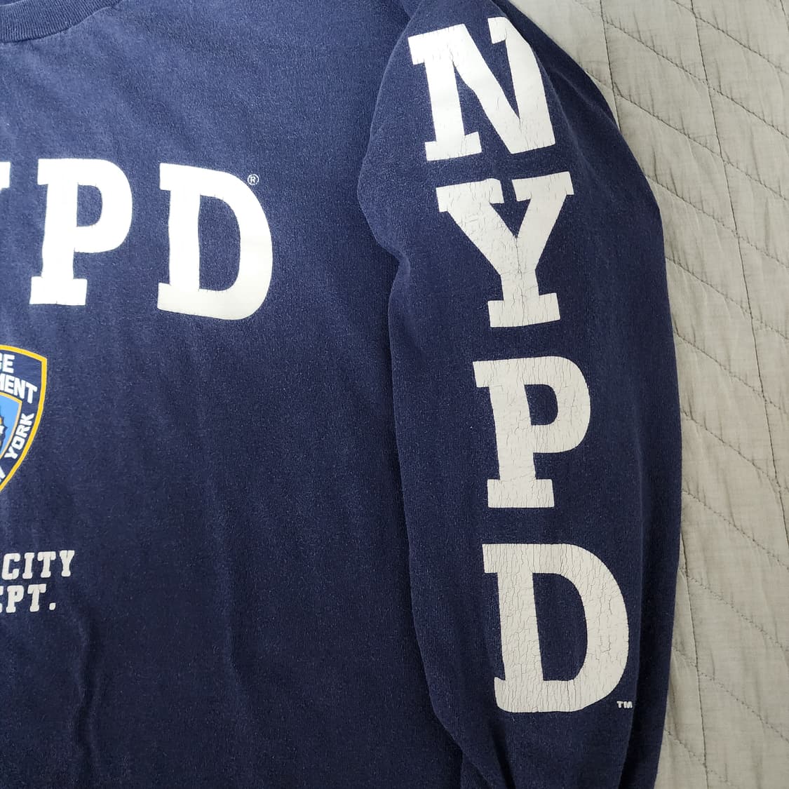 [XL] 00s 빈티지 NYPD 네이비 롱슬리브 상품이미지3