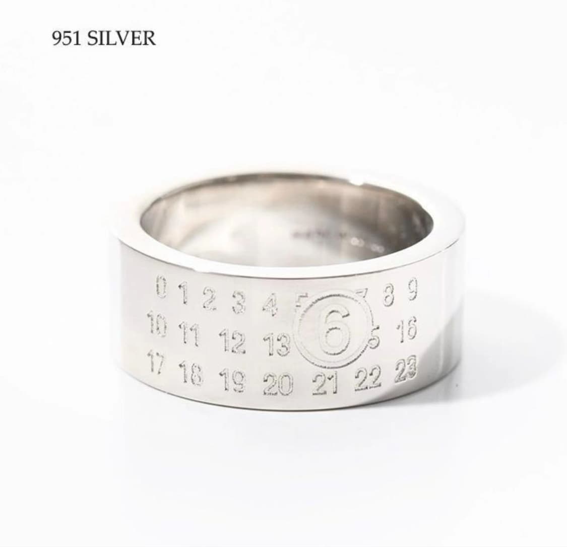  MM6 메종 마르지엘라 뉴메릭 미니멀 시그니처 링 상품이미지2