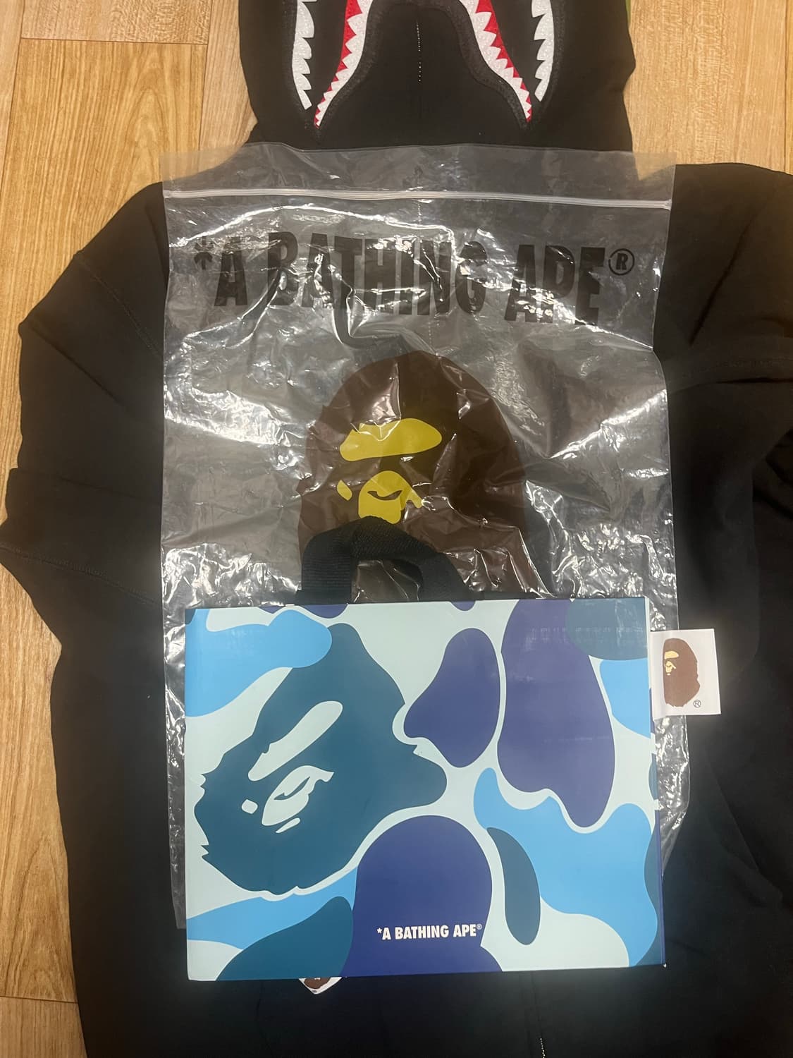 베이프 샤크후드 2XL 블랙 상품이미지2