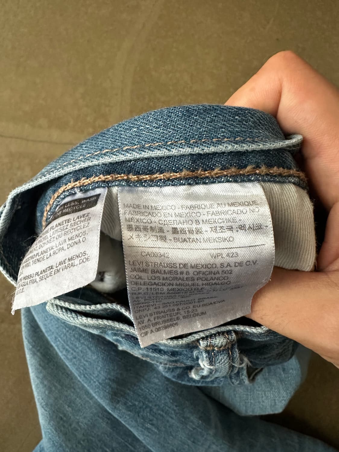 Levi’s 501 워싱 데님 팬츠 mexico w29 상품이미지5
