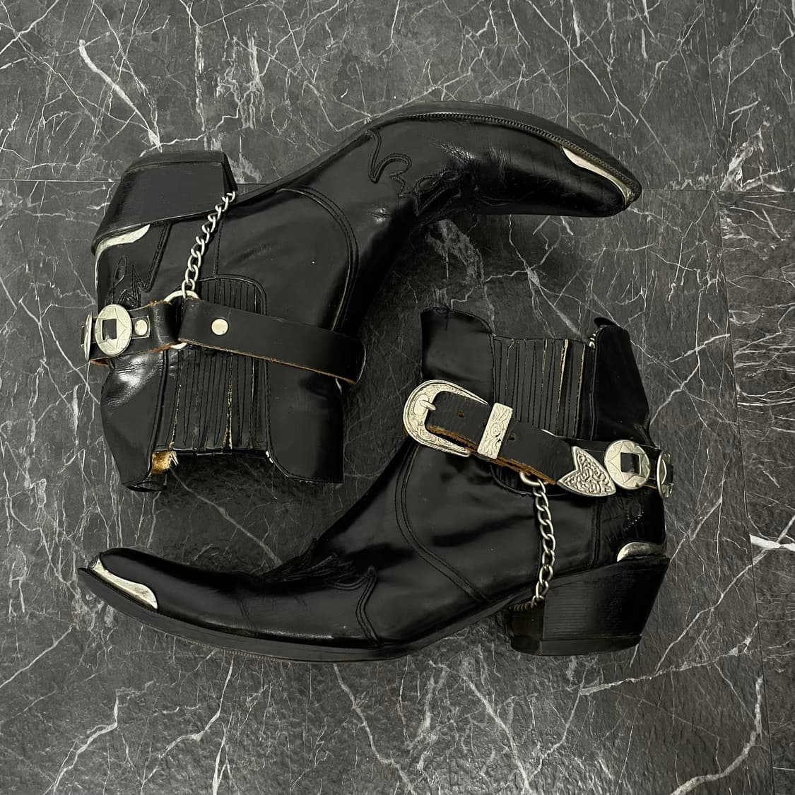 엘도라도 소가죽 모터사이클 크롬 웨스턴 부츠 상품이미지6