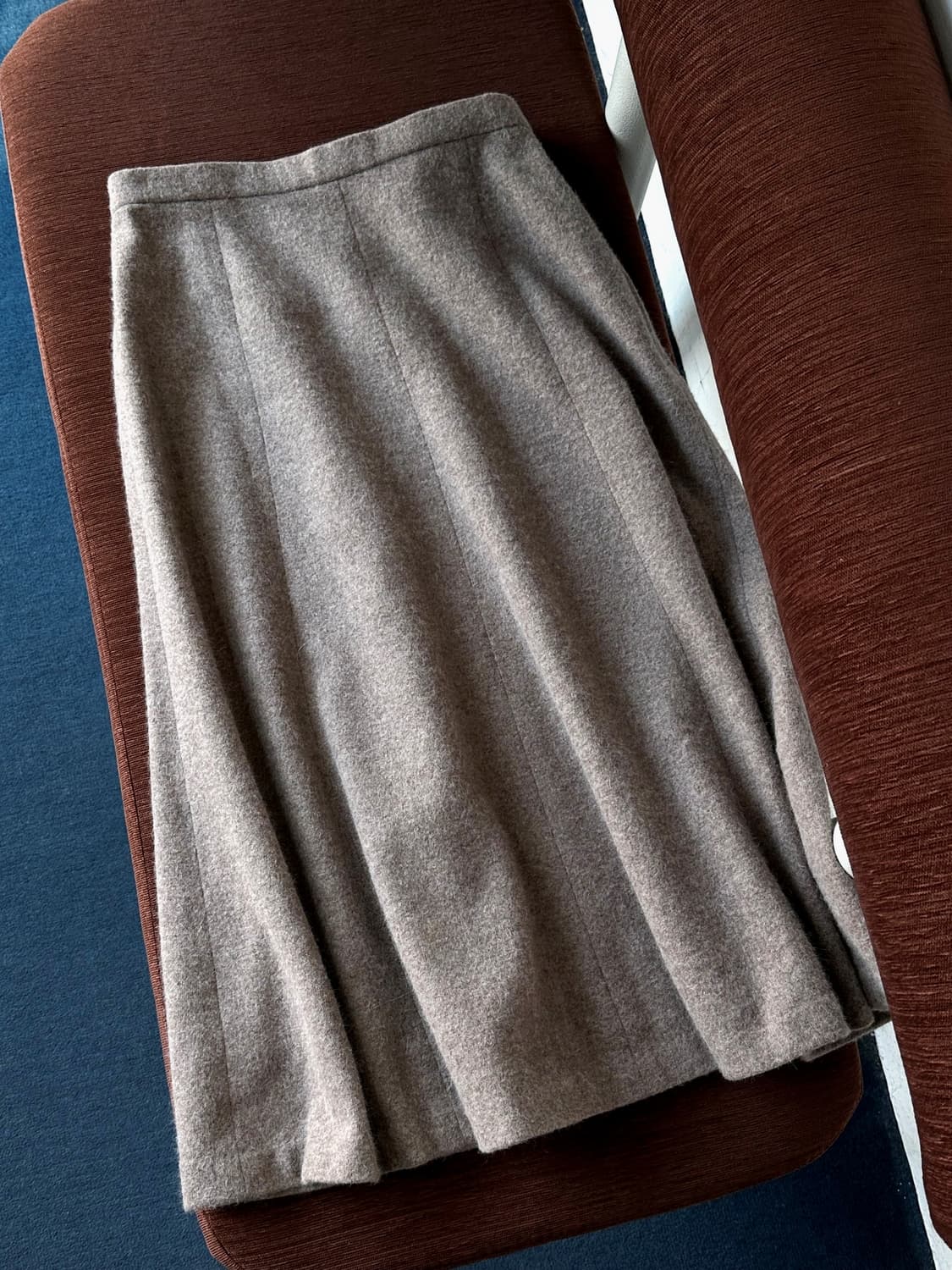 Wool blend felted fabric loose skirt 상품이미지6