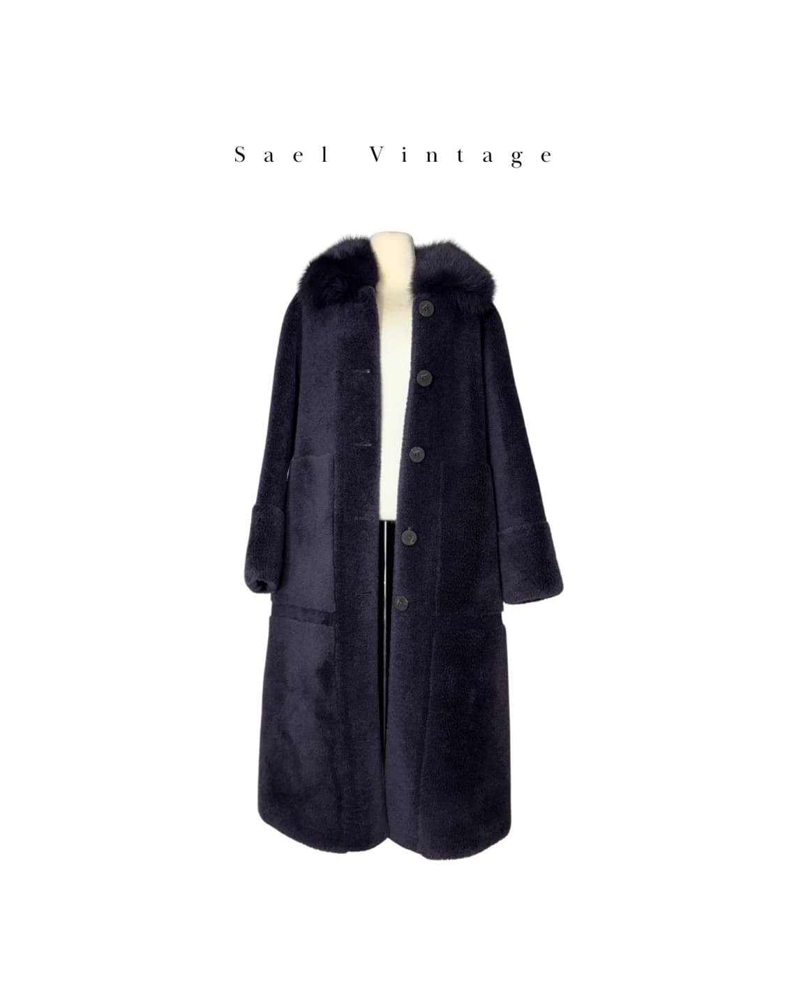 칼 라거펠트 폭스퍼 양모 롱코트 상품이미지2