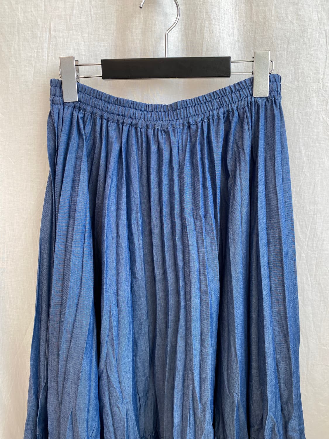 면혼방 블루 밴딩롱스커트(F) 상품이미지3