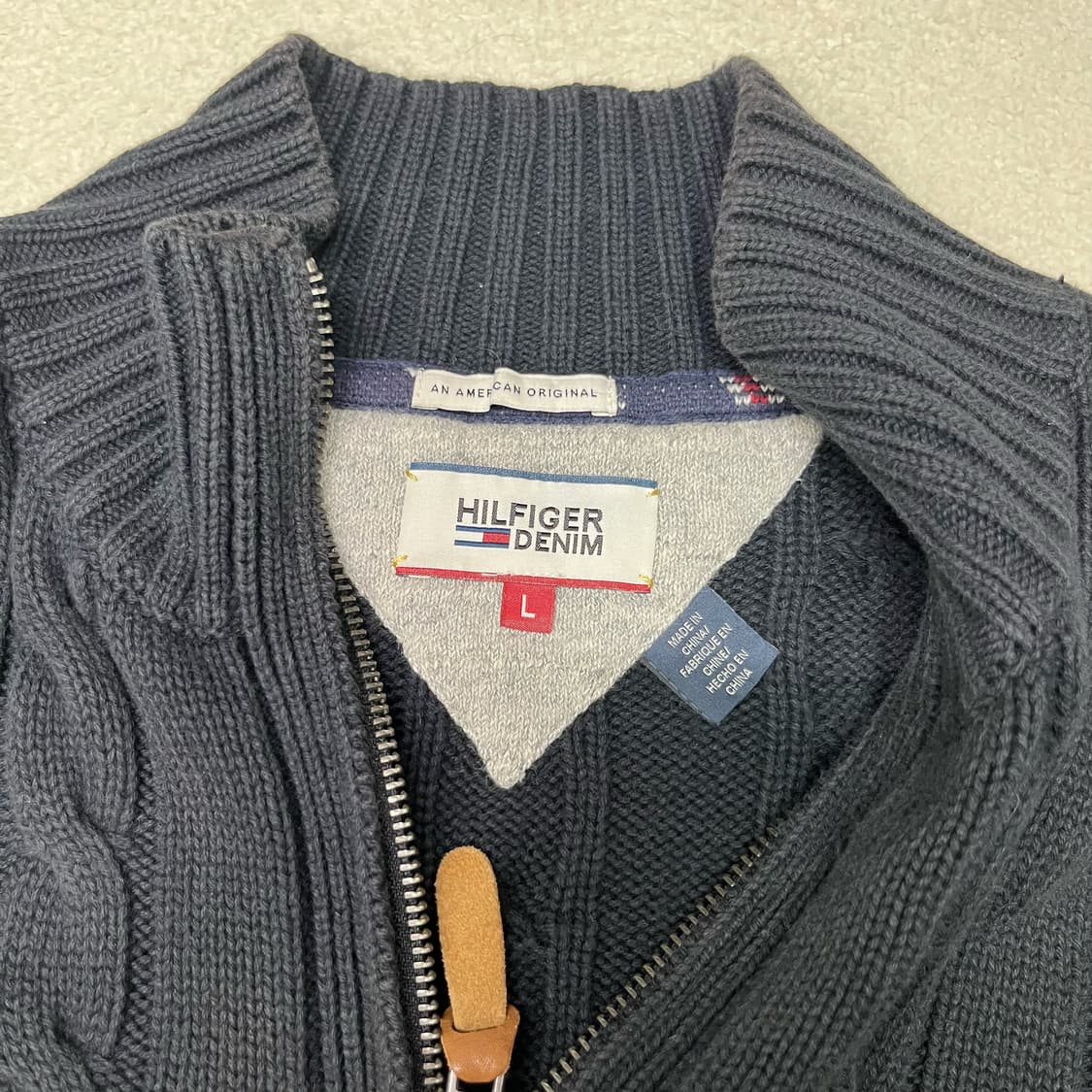 Tommyhilfiger black knit zip-up 상품이미지6