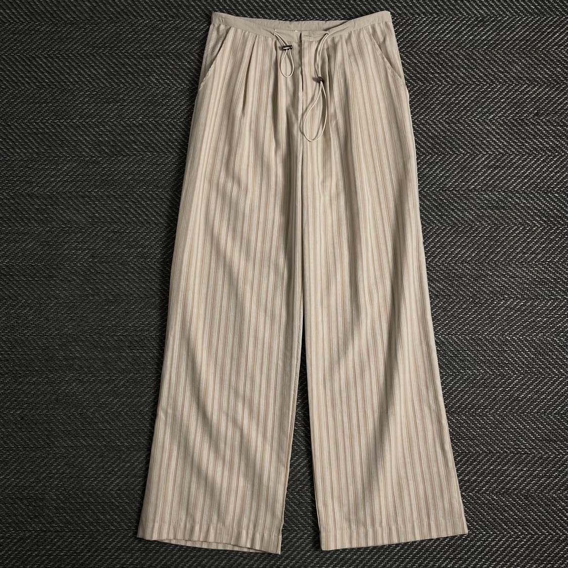 빈티지 우븐 스트라이프 와이드 트랙팬츠o 3472 상품이미지1