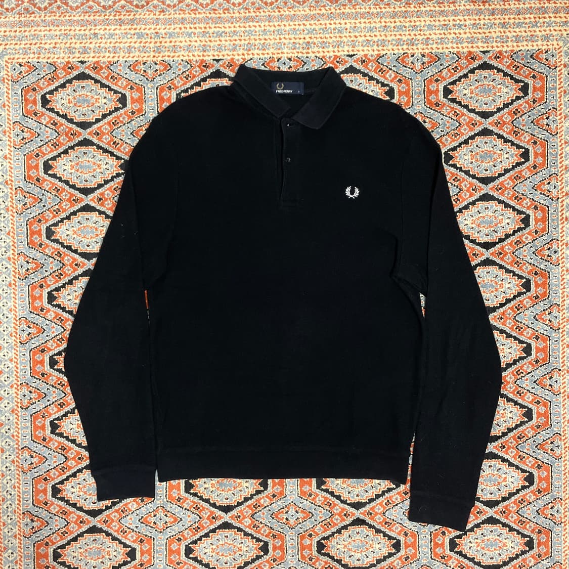 프레디페리 블랙 긴팔 카라티셔츠 남성S 상품이미지1