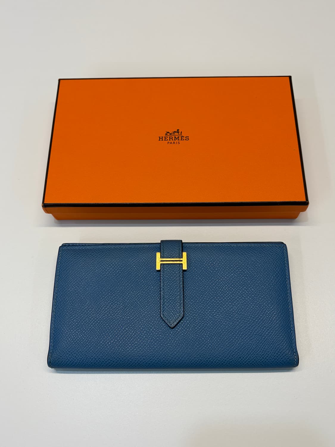 에르메스 베안 장지갑 아주르 금장 C각인 상품이미지1