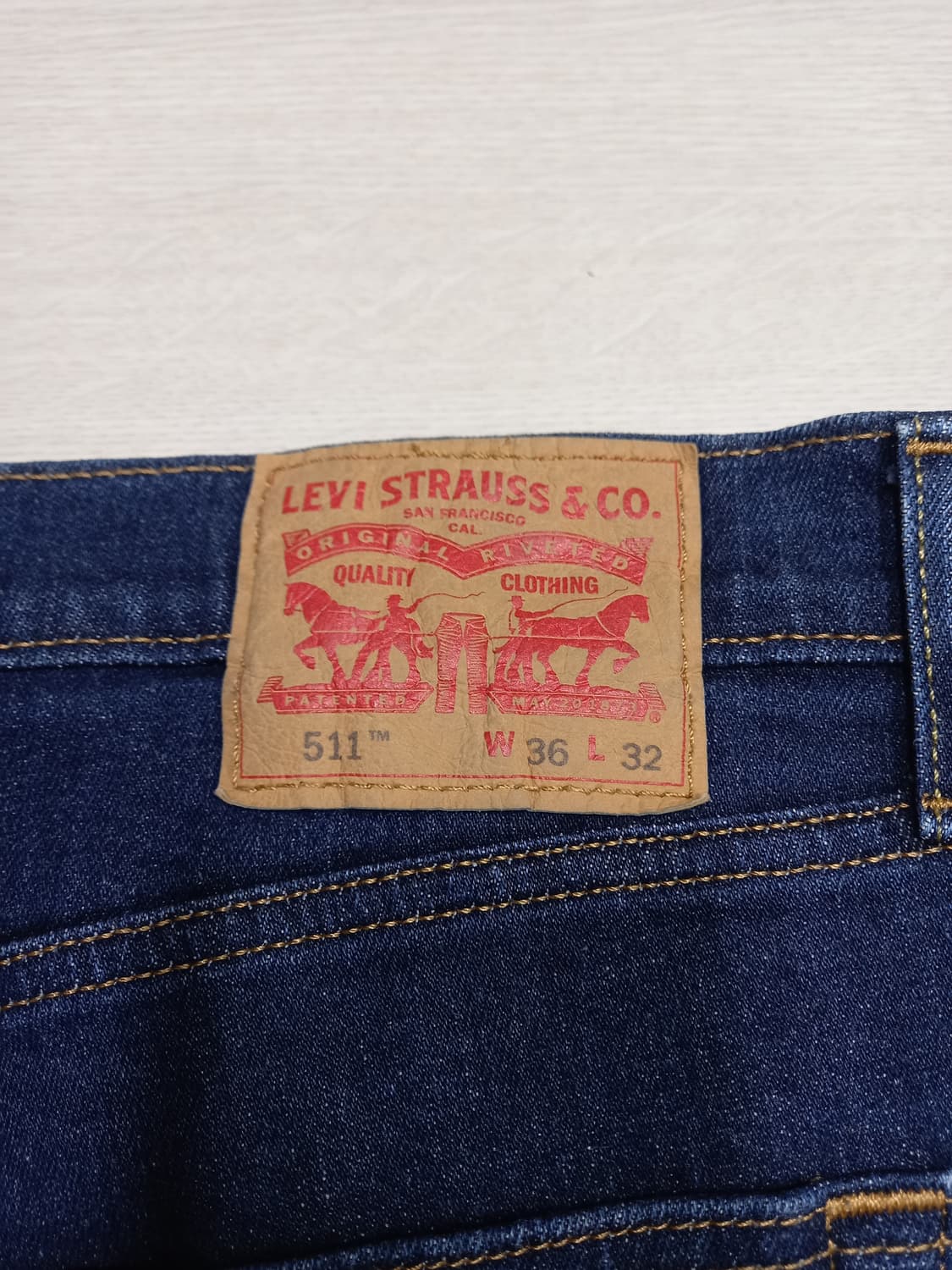 36 리바이스511 워싱 스판 슬림일자진 진청 36-430 상품이미지4