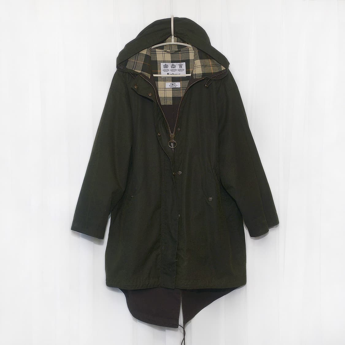 바버 토렌트 피쉬테일 후드 야상 왁스 자켓 (UK12 / EU38) 상품이미지1