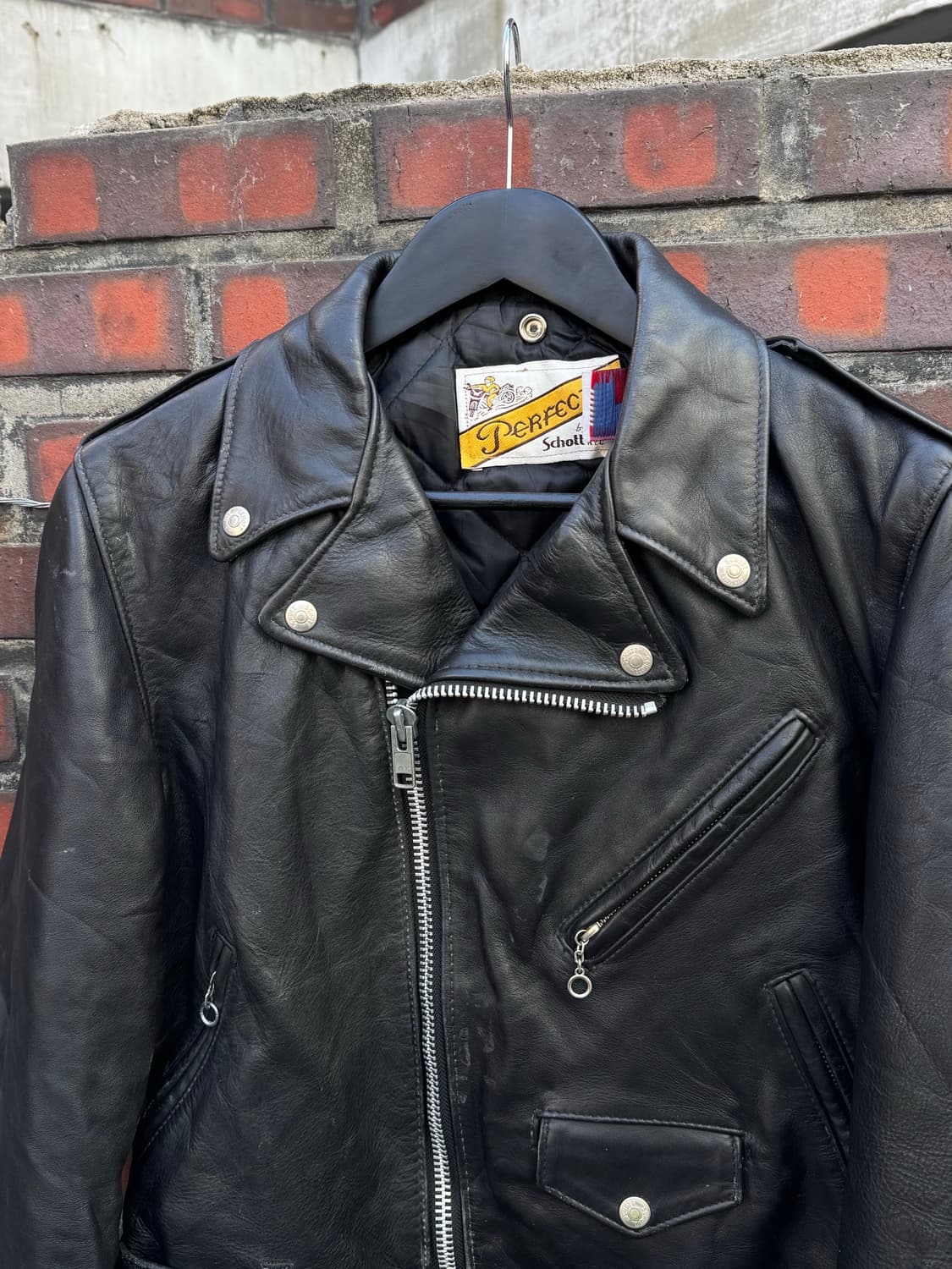 쇼트 퍼펙토 618 카우하이드 라이더자켓  상품이미지2