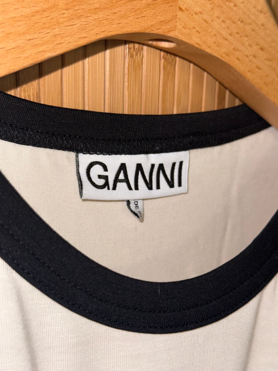 가니 로고 링거 반팔 티셔츠 아이보리 XS  상품이미지7