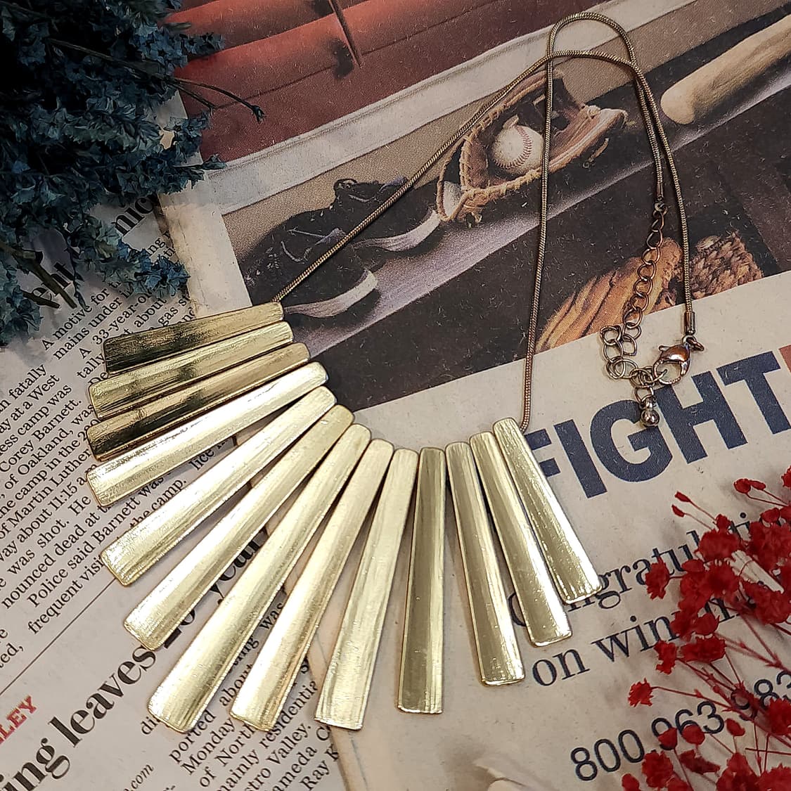 90s 프랑스 빈티지 목걸이 썬버스트 스테이트먼트 목걸이 이집트 목걸이 상품이미지3