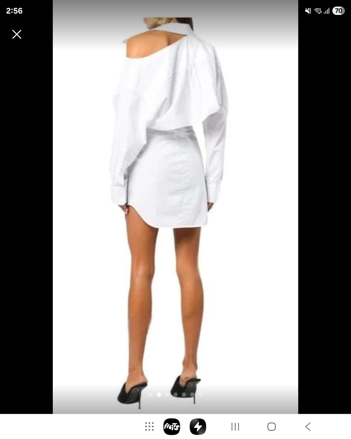 정품 새상 알렉산더왕 컷아웃 오프숄더 셔츠 원피스 상품이미지2