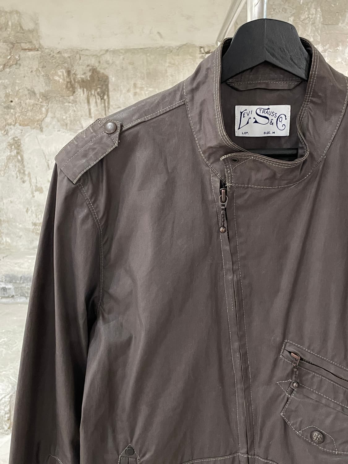 리바이스 레드탭 올리브 바이커 왁스 자켓 상품이미지2