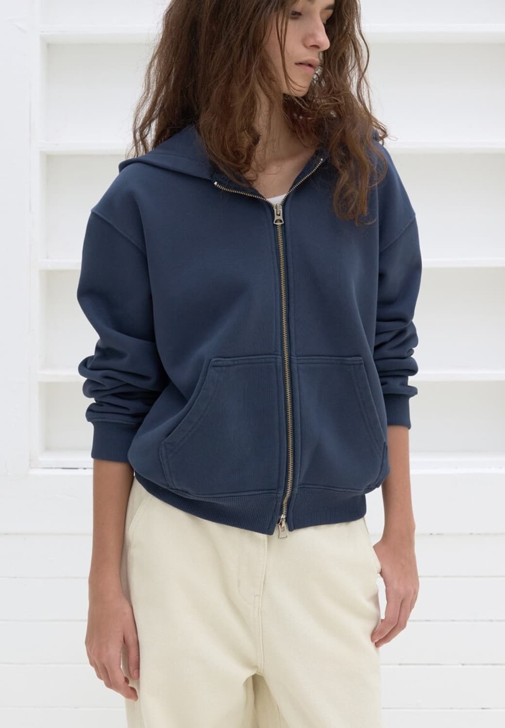 (유일매물) 포저 워시드 인디블루 후드집업 상품이미지2