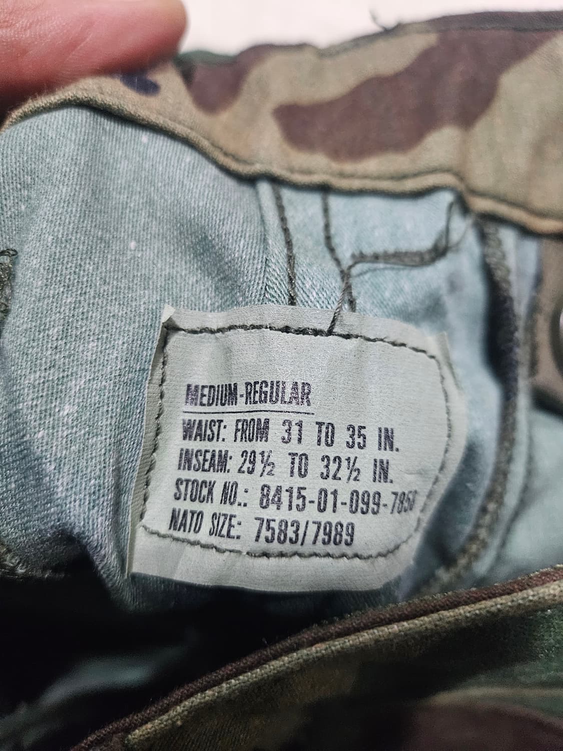 80s 미군오리지날 우드랜드 M65 팬츠 데드스탁 MR 상품이미지4