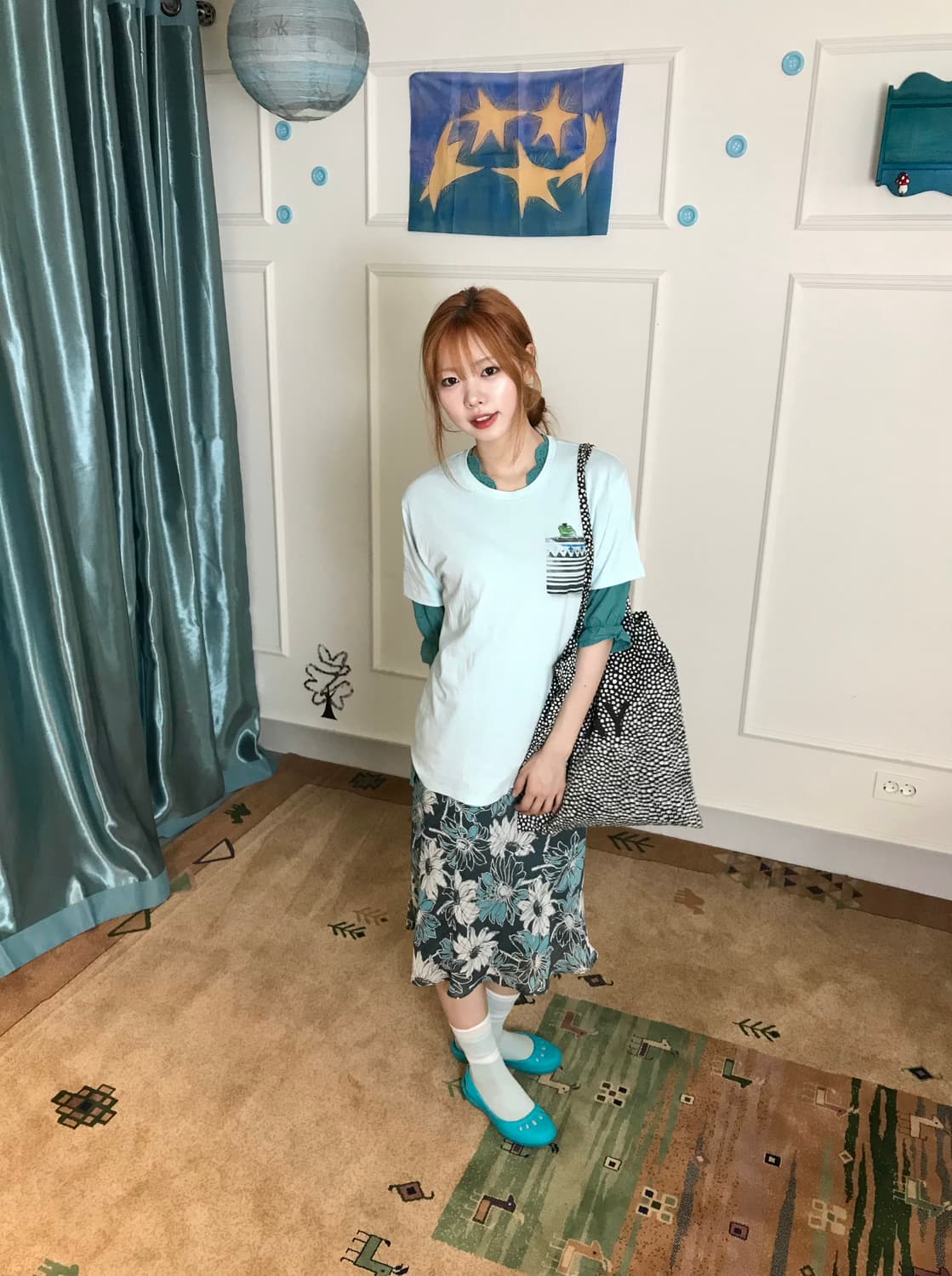 하늘하늘+청록 색감이 너무 귀여운 코디셋🫧🐸🪼 상품이미지3