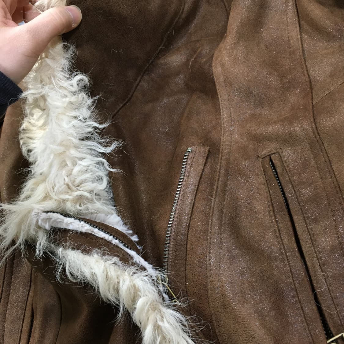 투티/0122 STARIT 스타릿 양털퍼 무스탕 리얼 램 하프코트 상품이미지4