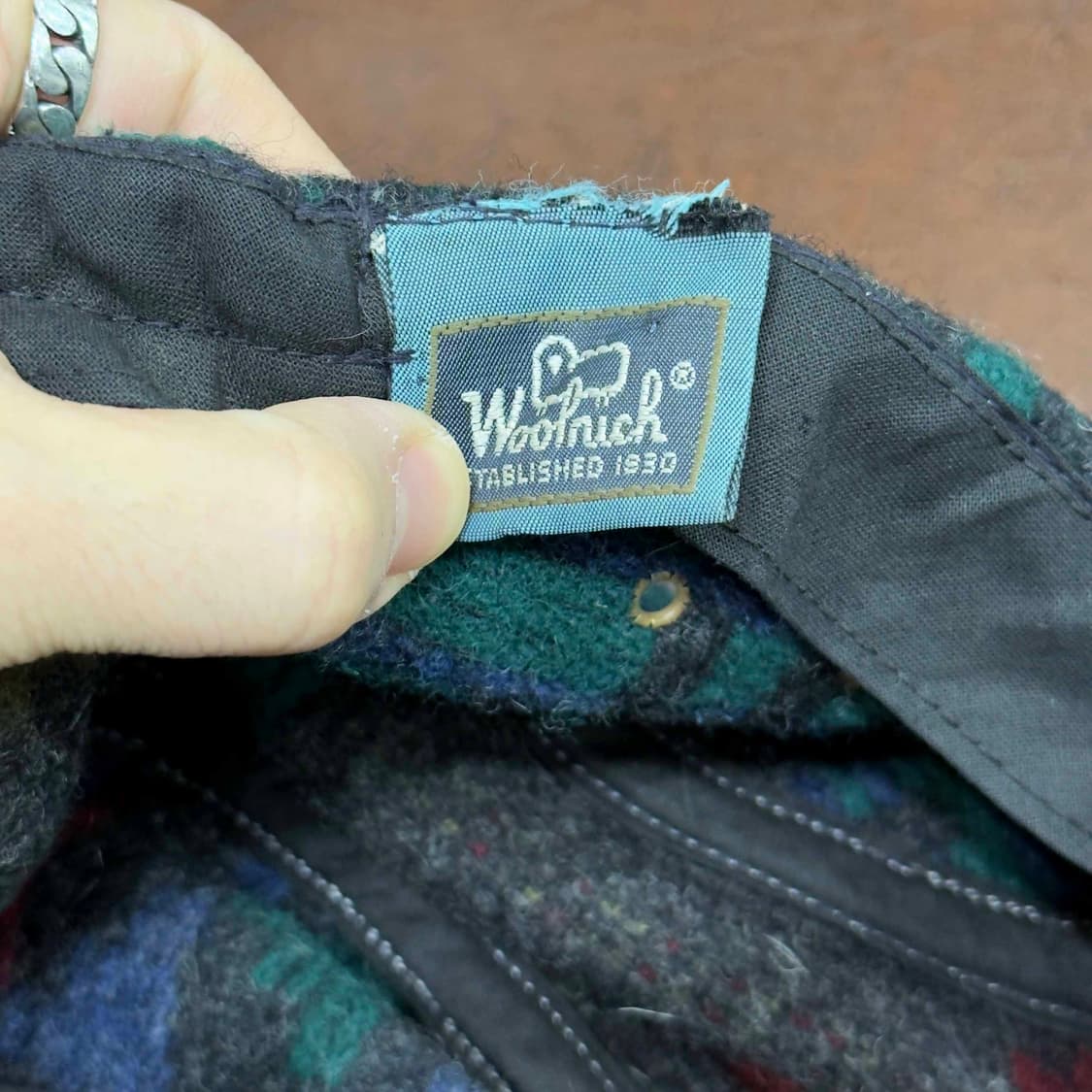 90s 울리치 체크 울 헌팅캡 USA 상품이미지6