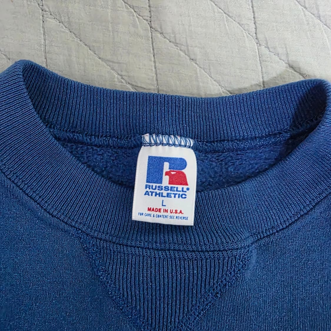 [XL] 80s 빈티지 러셀 애슬레틱 코랄 블루 스웻 맨투맨 상품이미지6