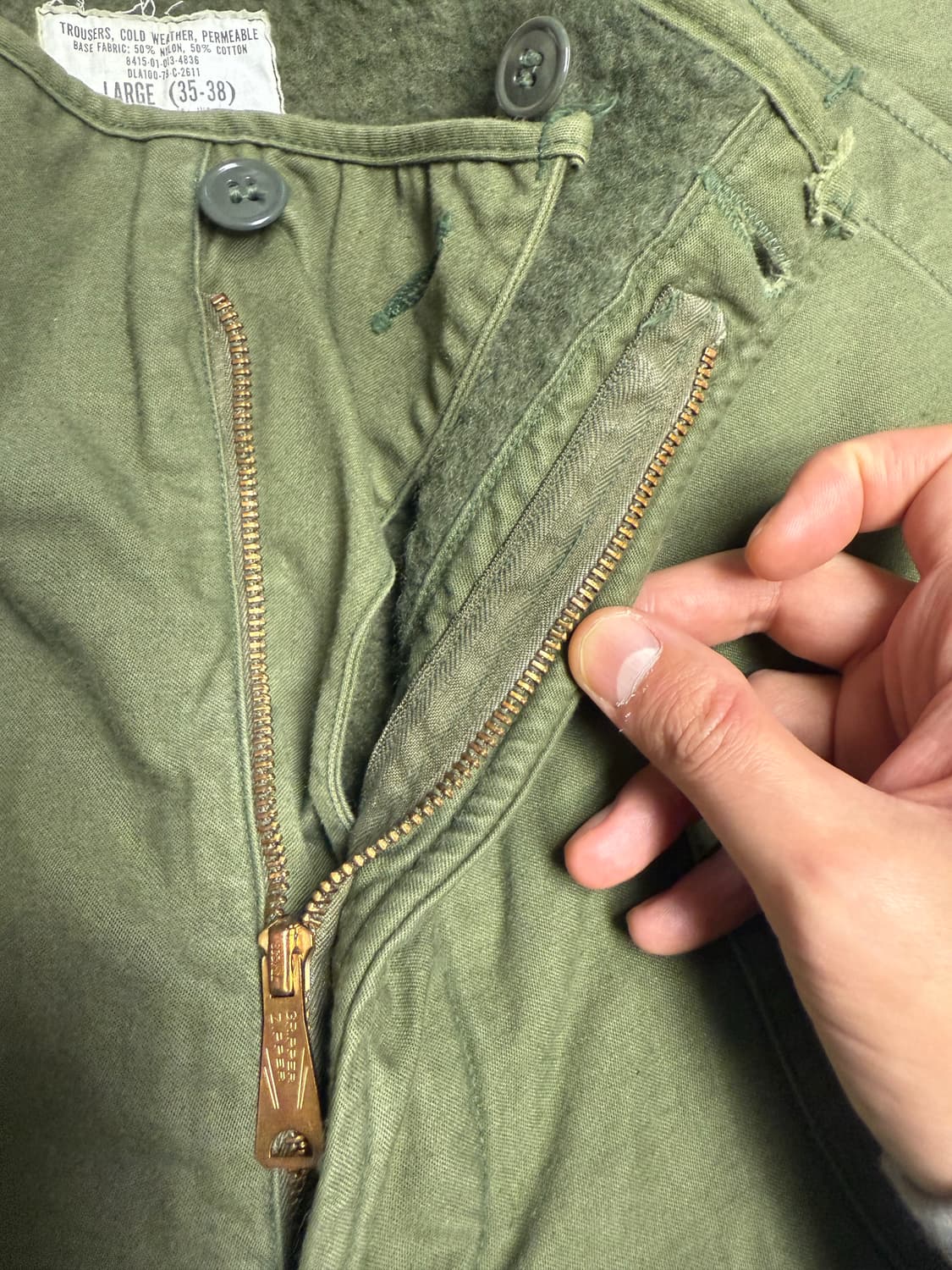 오리지널 70s 방한용 덱팬츠 a2 바지 상품이미지3