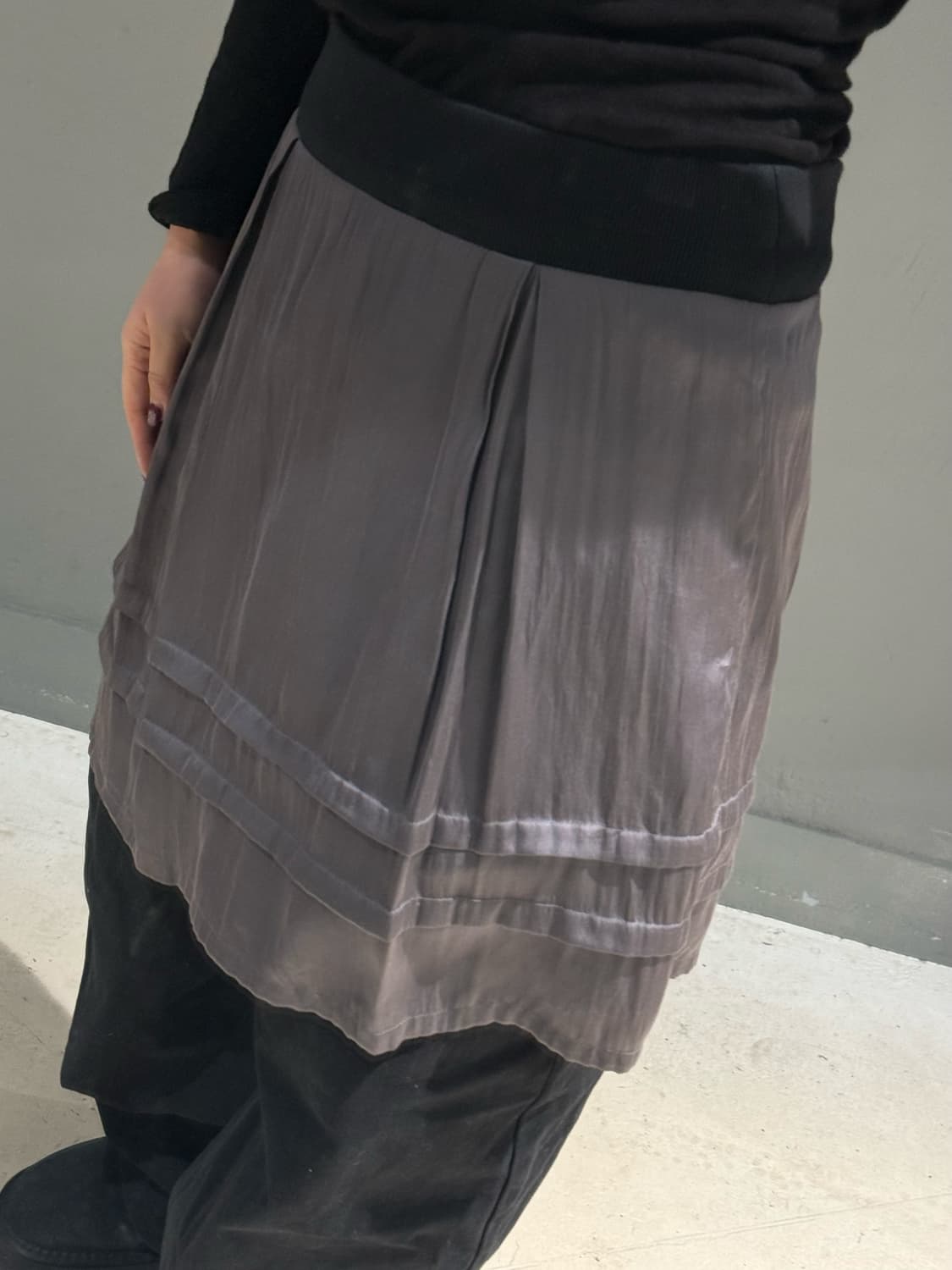 banding detail line point skirt 상품이미지3
