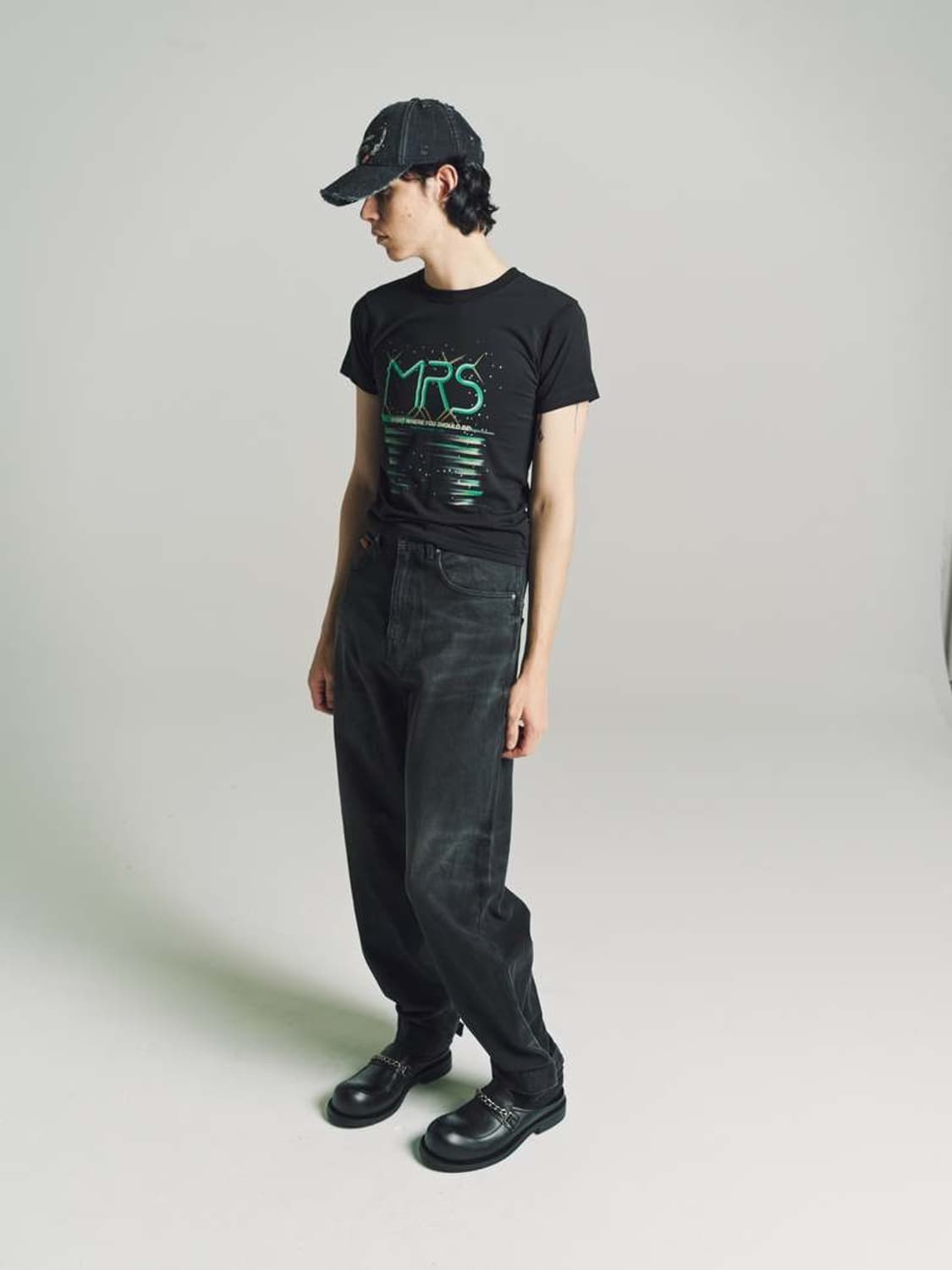 마틴 로즈 와이드 레그 데님 진 카우보이 워시 S사이즈 상품이미지6