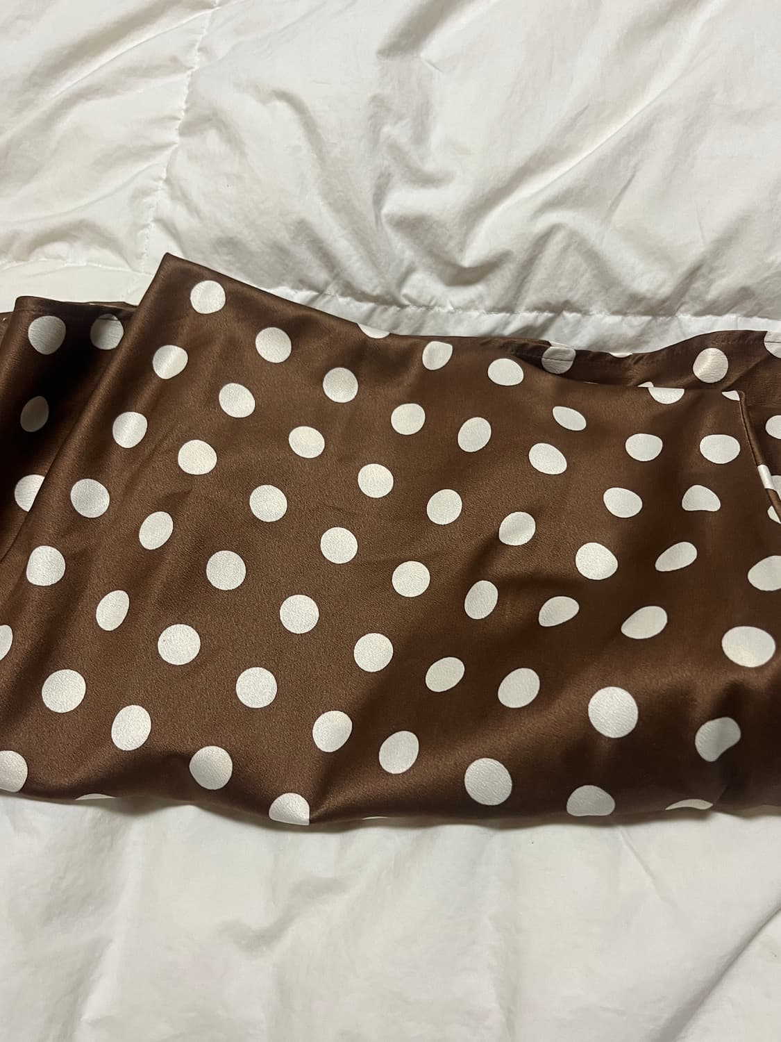 브라운 도트 스커트 M 상품이미지4