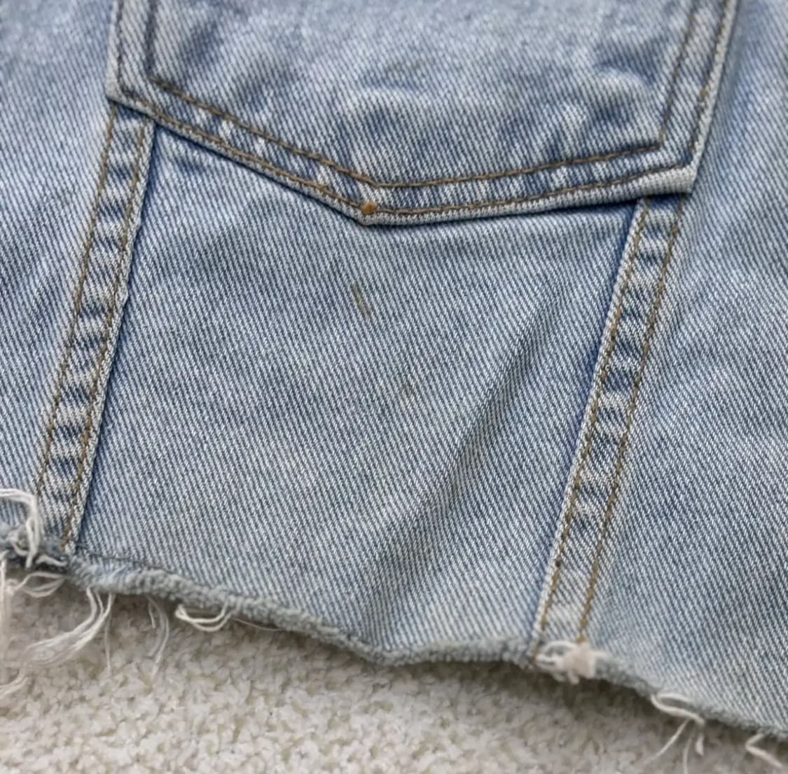 55정도 빈티지 여성 크롭 데님 자켓 0303E 상품이미지4