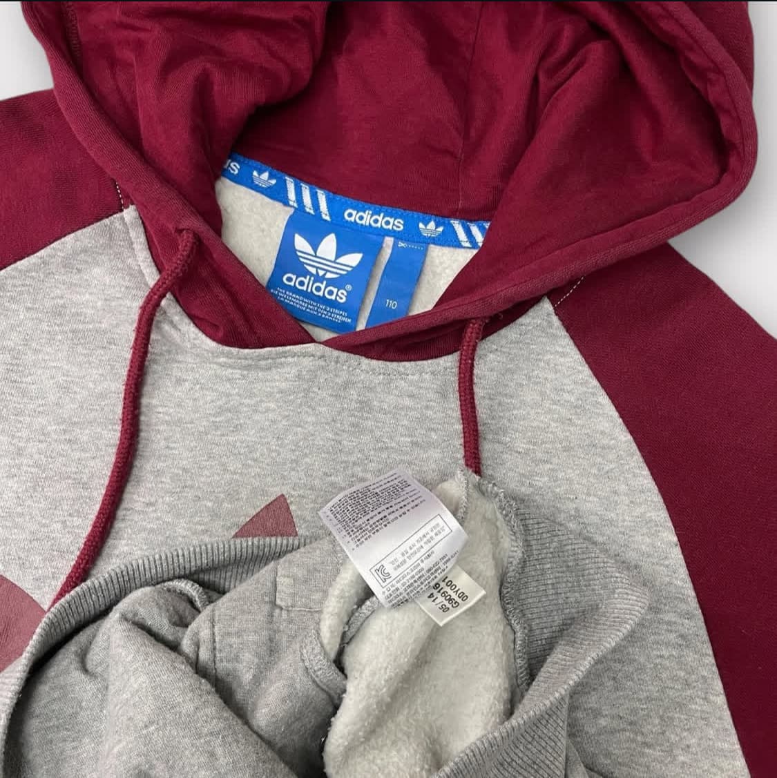 아디다스 버건디 후드티 상품이미지3