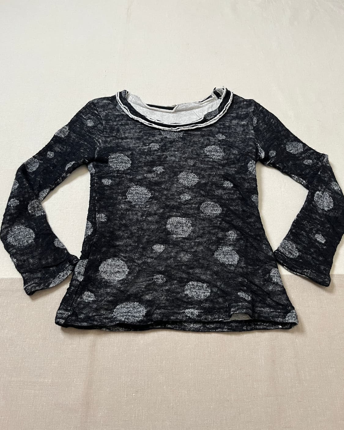 요지야마모토 레이어드 도트 니트 yohji yamamoto noir  상품이미지6