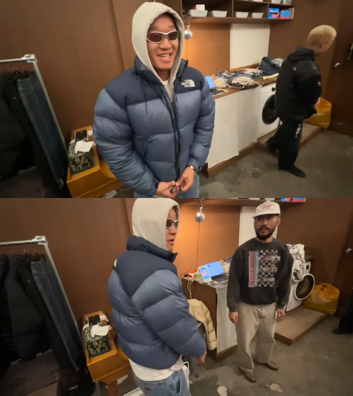 [M] 노스페이스 눕시 센터 로고 블루 네이비 (국내 L) 상품이미지4