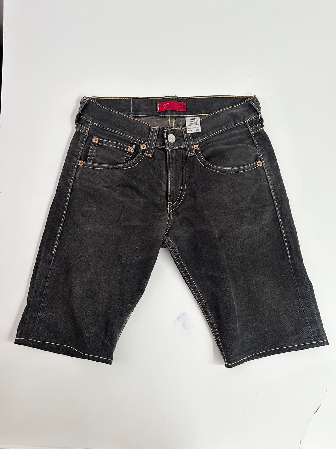Levi’s type 1 shorts 리바이스 흑청 반바지 32x30 상품이미지2