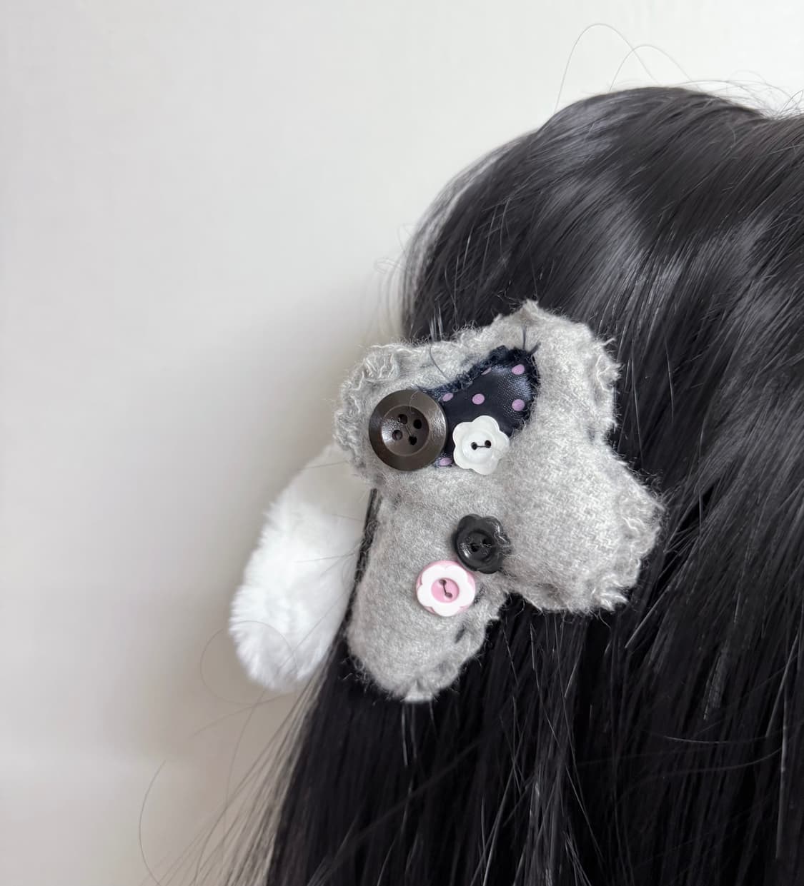 십자가 쿠션 단추 헤어핀 상품이미지2