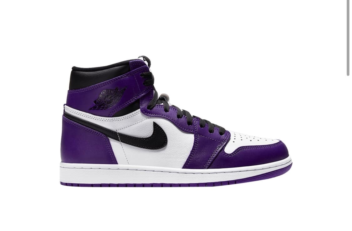 GS 조던 1 레트로 하이 OG 코트 퍼플 240 5.5y 상품이미지1