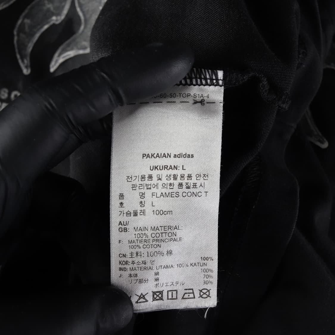 아디다스 록밴드 그래픽 프린팅 블랙 반팔티 L 상품이미지6