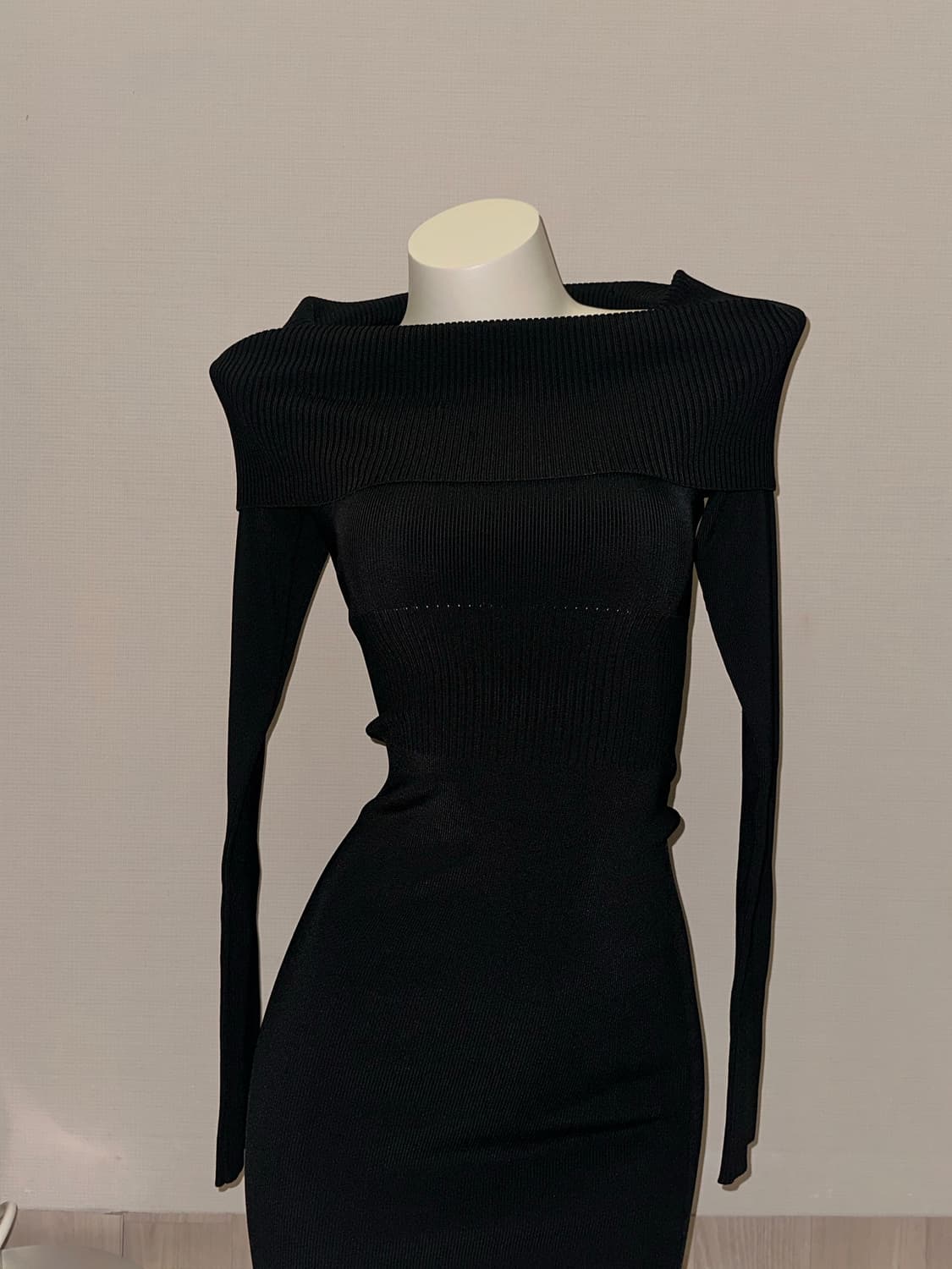 블랙 투웨이 미니  니트 원피스 상품이미지6