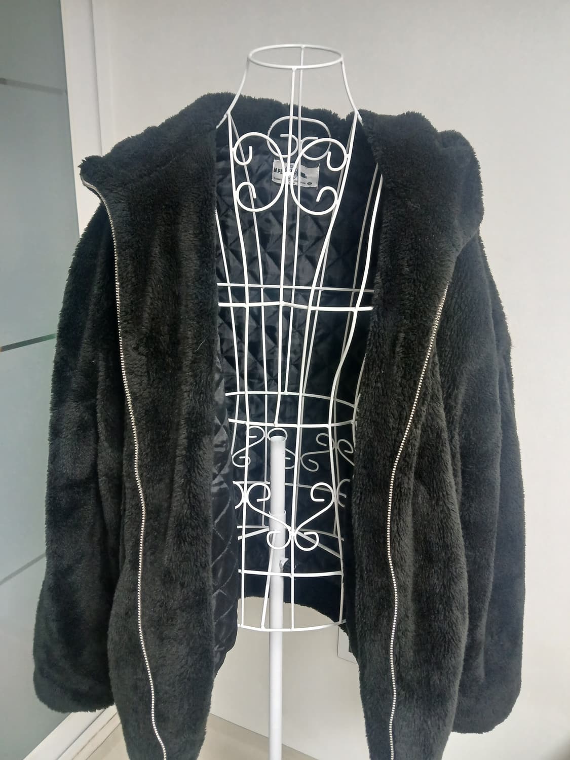 빈티지 동물 귀 퍼파카 블랙 상품이미지3