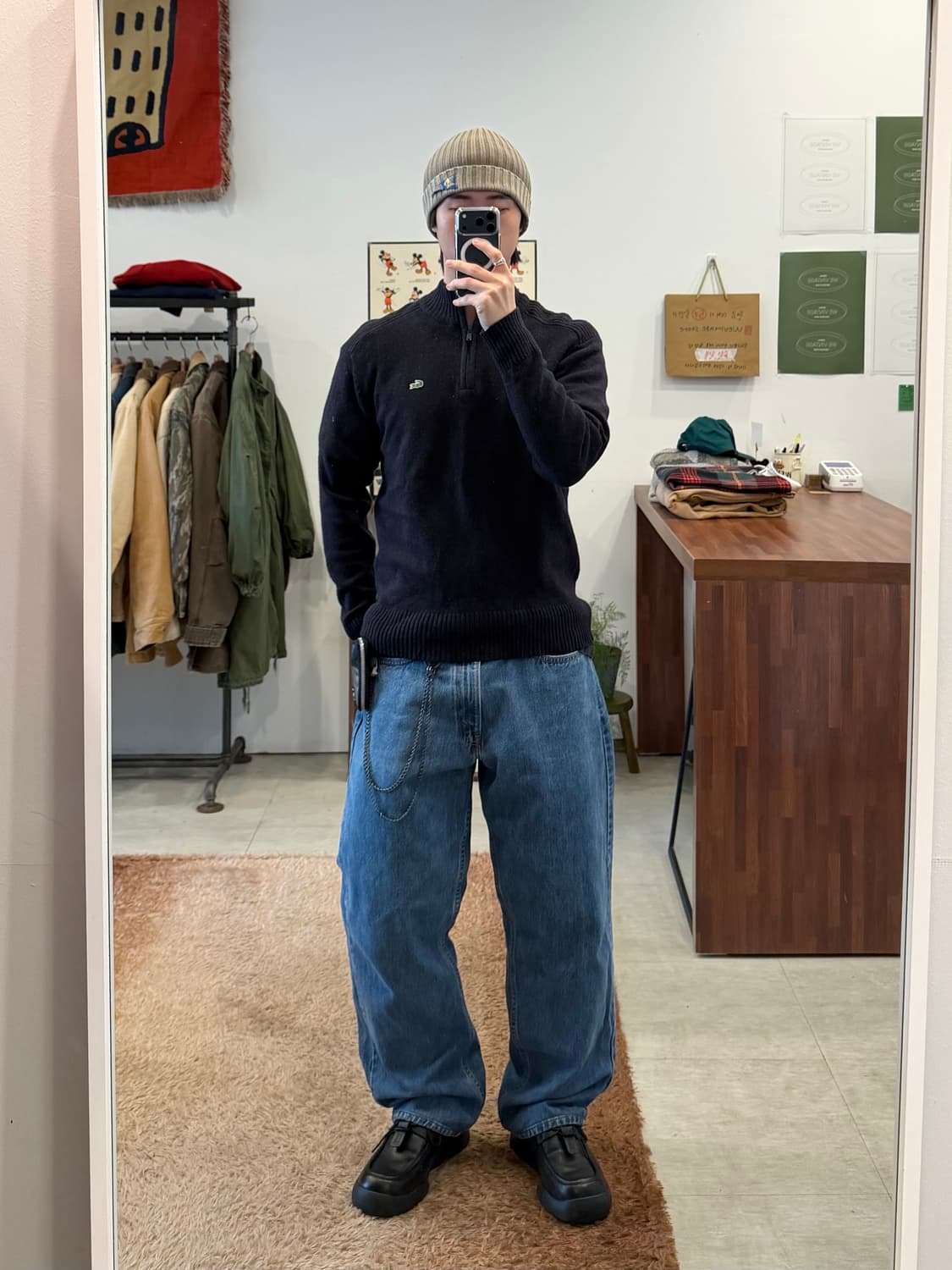 Lacoste 라코스테 하프넥 쿼터 집업 울 니트 상품이미지2