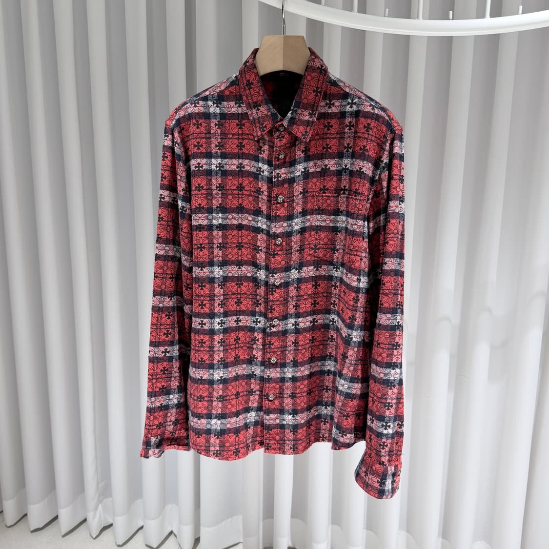 (A+/XL) / 크롬하츠 루즈앤리스 셔츠 자켓 레드 상품이미지2