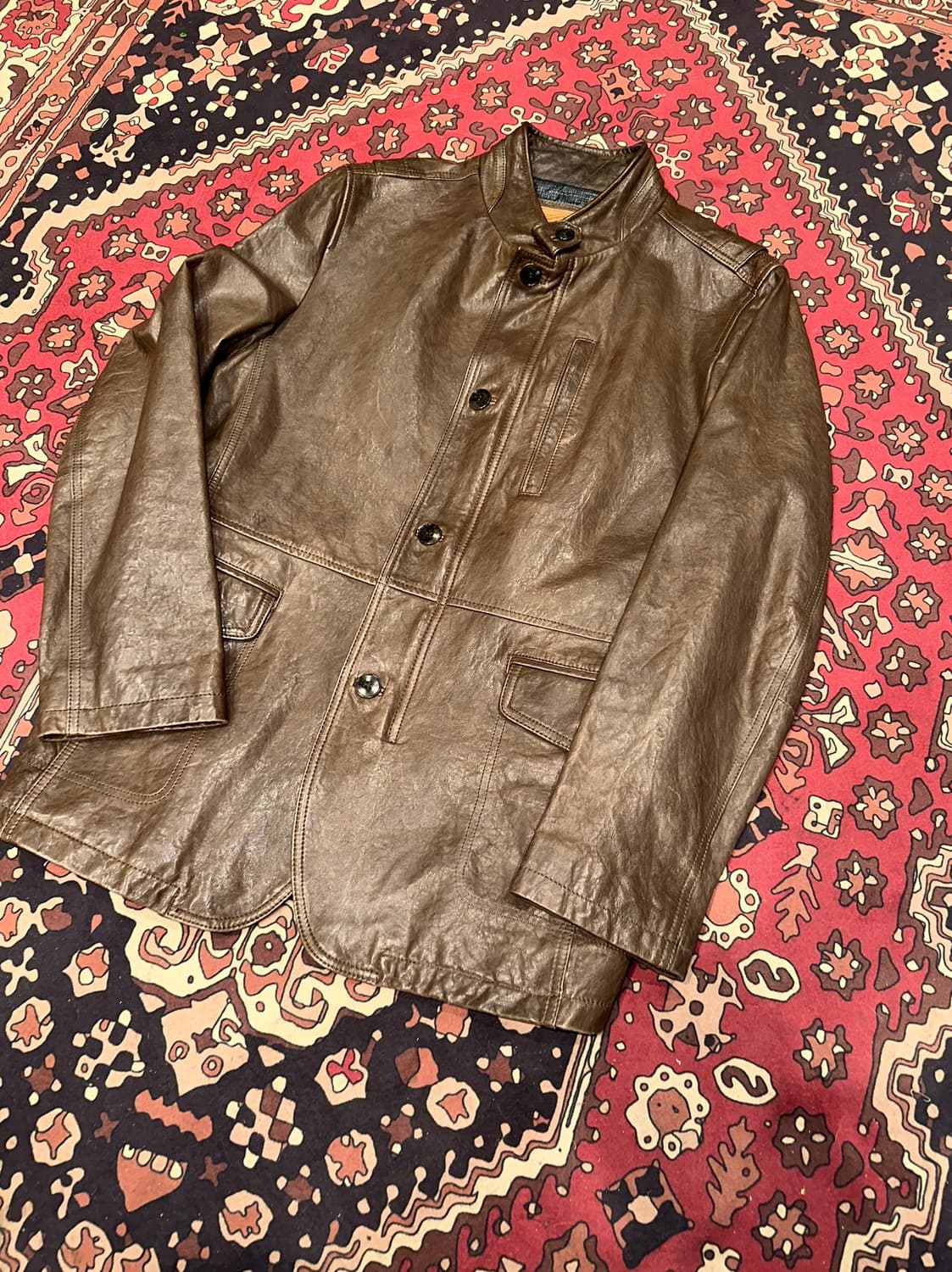 ( L ) 올젠가죽 가죽자켓 레더자켓 아메카지 워크웨어 가죽카코트 상품이미지5