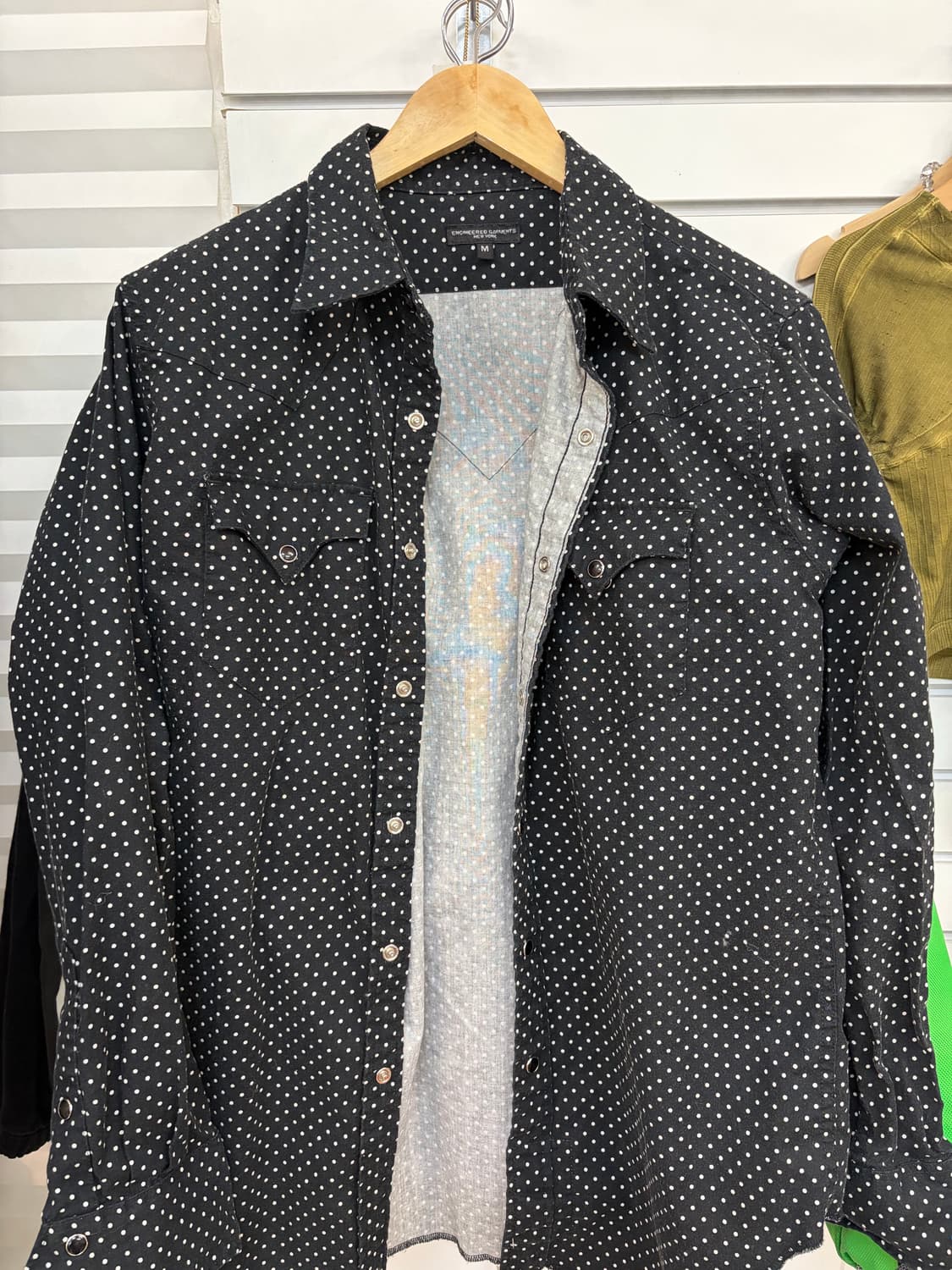 엔지니어 가먼트 도트 셔츠  상품이미지1