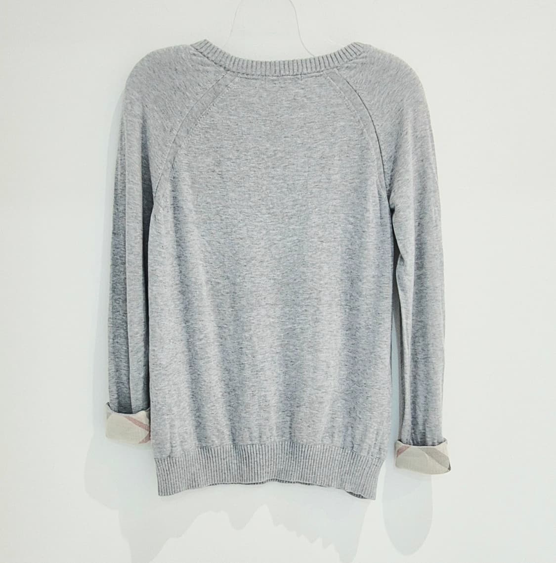 버버리 라운드넥 체크 커프 니트 사이즈1 상품이미지5