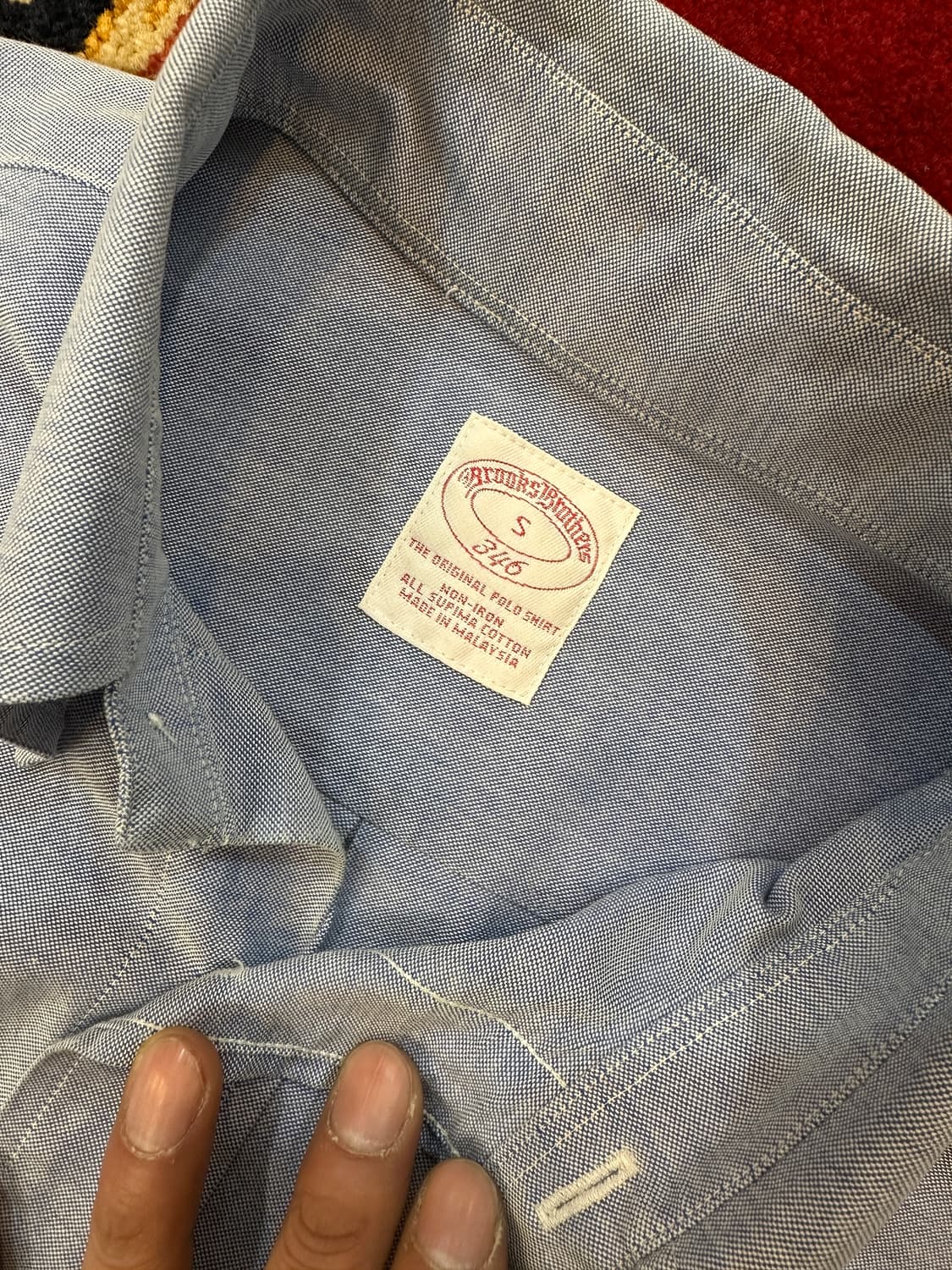 브룩스브라더스 옥스포드 셔츠 스카이블루 S 상품이미지4