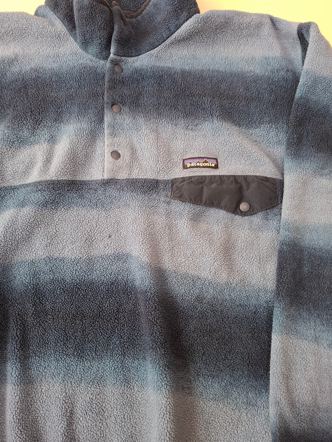 XL 파타고니아 신칠라 블루 스트라이프 플리스 상품이미지3